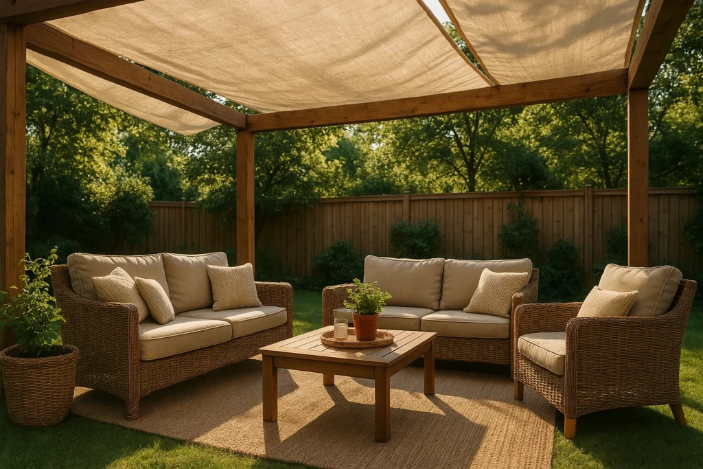 cozy backyard pergola retreat