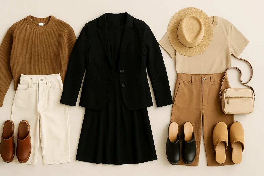 color coordination and clogs