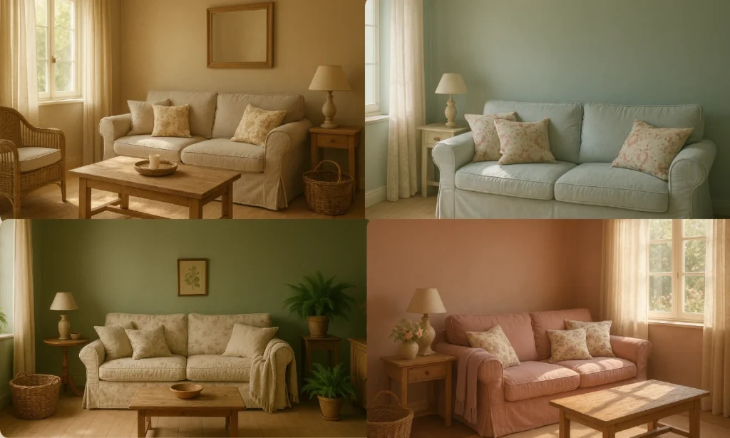 cottagecore living room paint colors