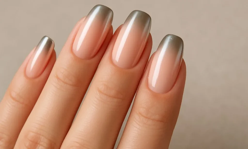 gradient chrome french gradient chrome french