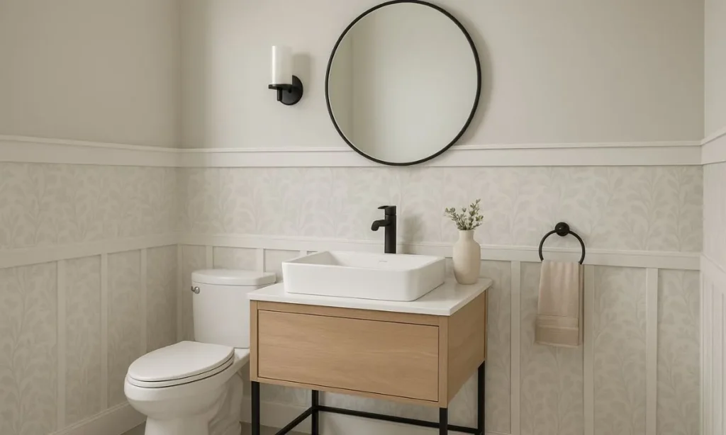 wallpaper on bottom half of wall wallpaper on bottom half of wall