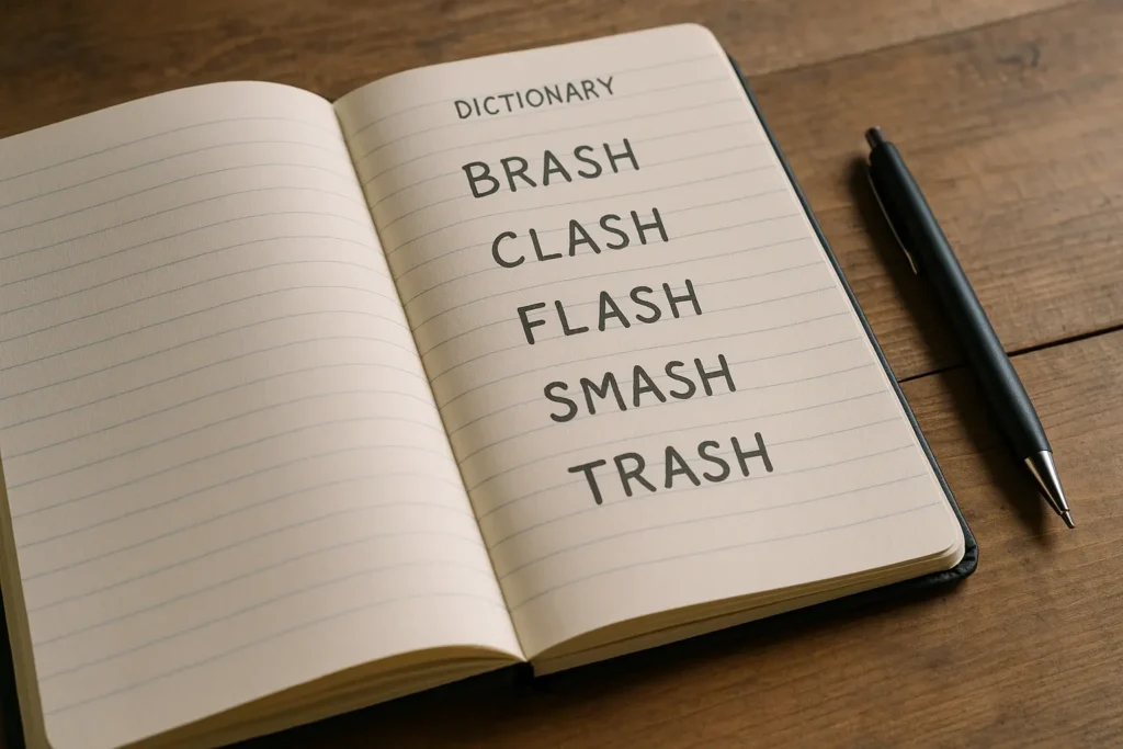 words ending in ash words ending in ash